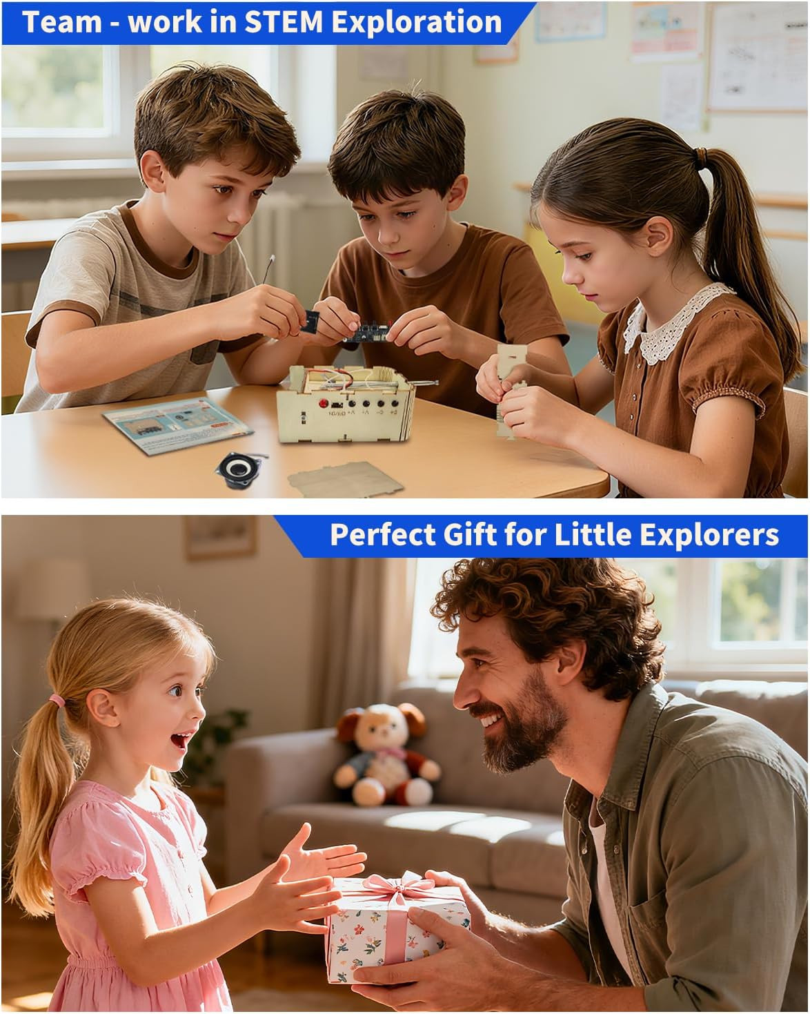 Science Kits for Kids Age 8-12 12-14, STEM Toys DIY Radio Kit Engineering Electr