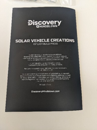 Discovery Mindblown Solar Vehicle Model Creations 197 Easy Pieces New Open Box