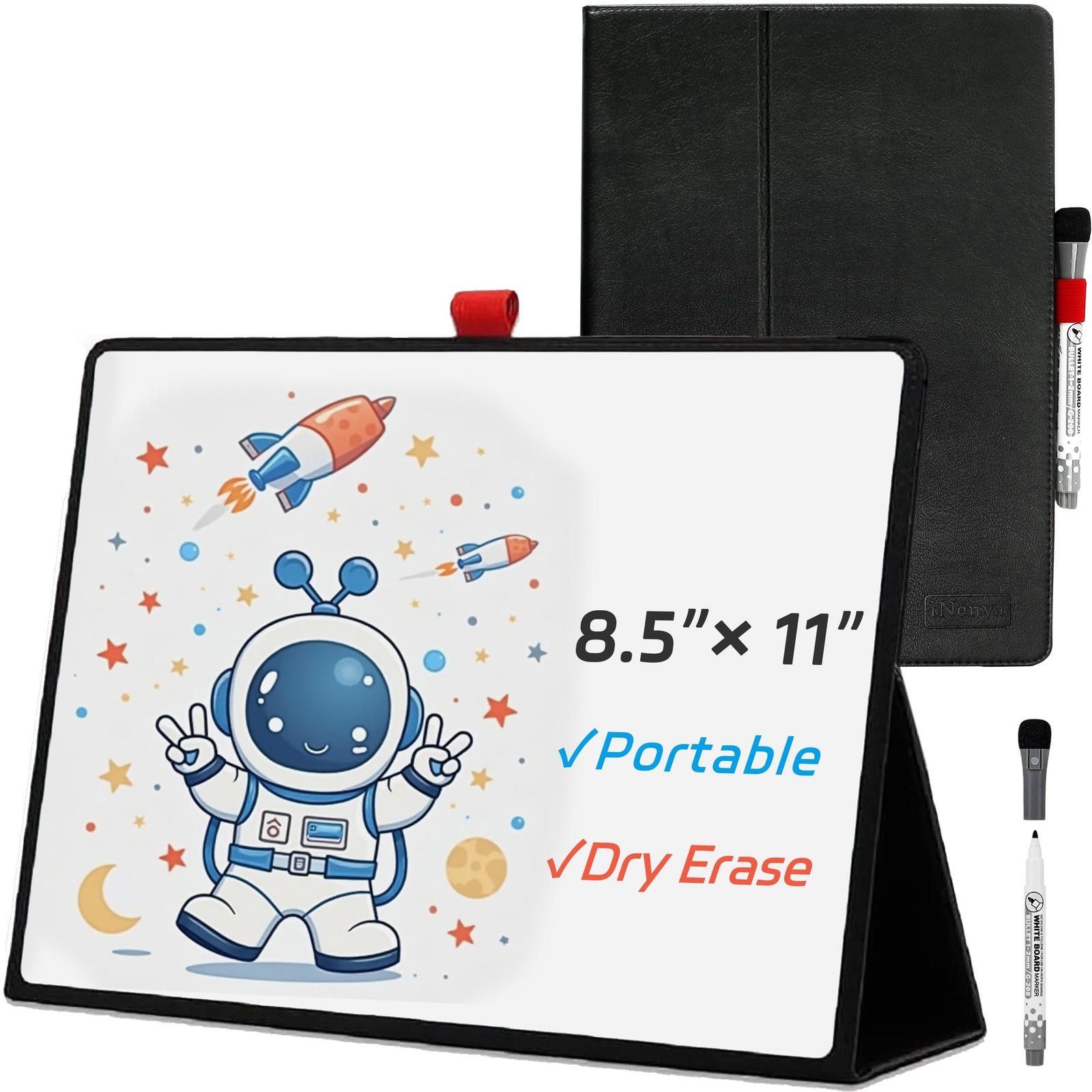 iNenya Portable White Board, 8.5 x 11 Inches, Small Dry Erase Board, Mini Por…
