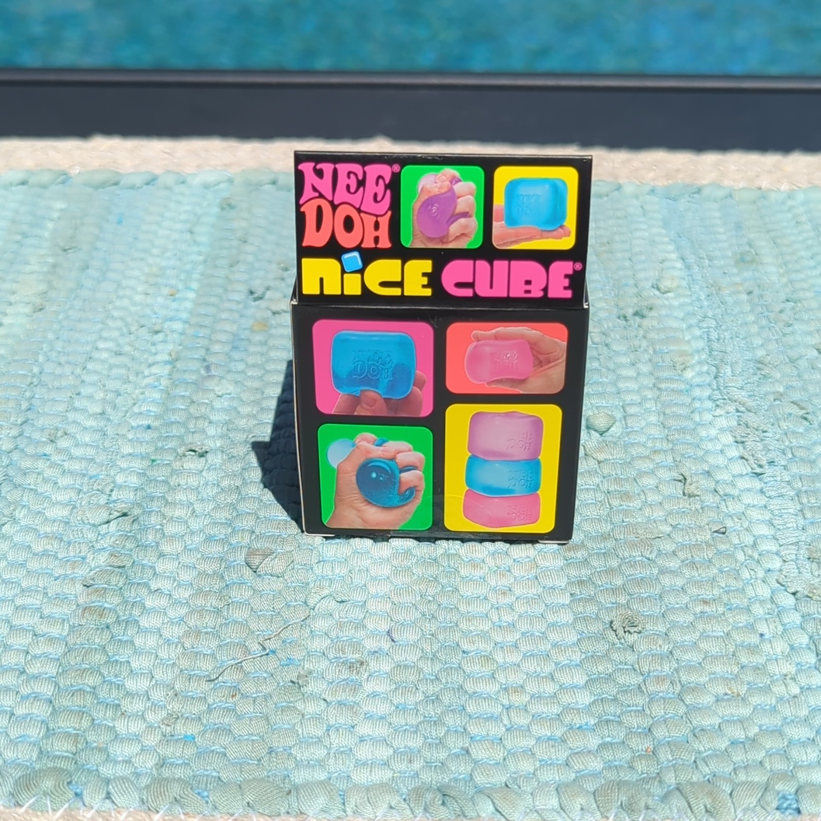 Schylling NeeDoh Nice Cube Super Solid Squish Squeeze Toy Pink 25330NAB