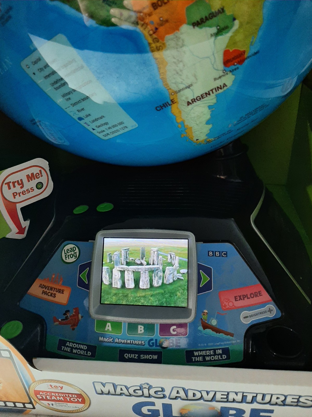 LeapFrog 80-605400 Magic Adventures Globe Educational Toy BBC Videos