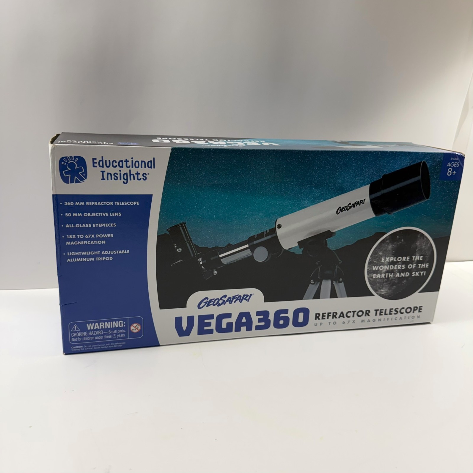 GeoSafari Vega360 Refractor Telescope Science Kids Teens STEM Homeschool 67X Mag