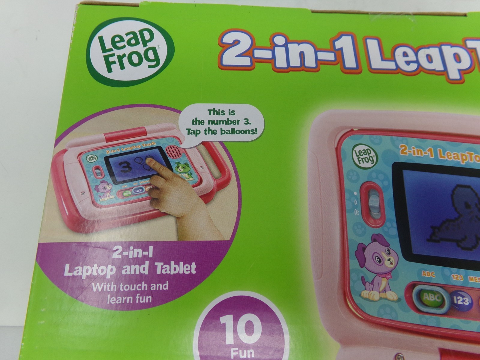 NEW Never Removed from Box 2-in-1 Leap Frog LeapTop Touch Laptop & Tablet pink