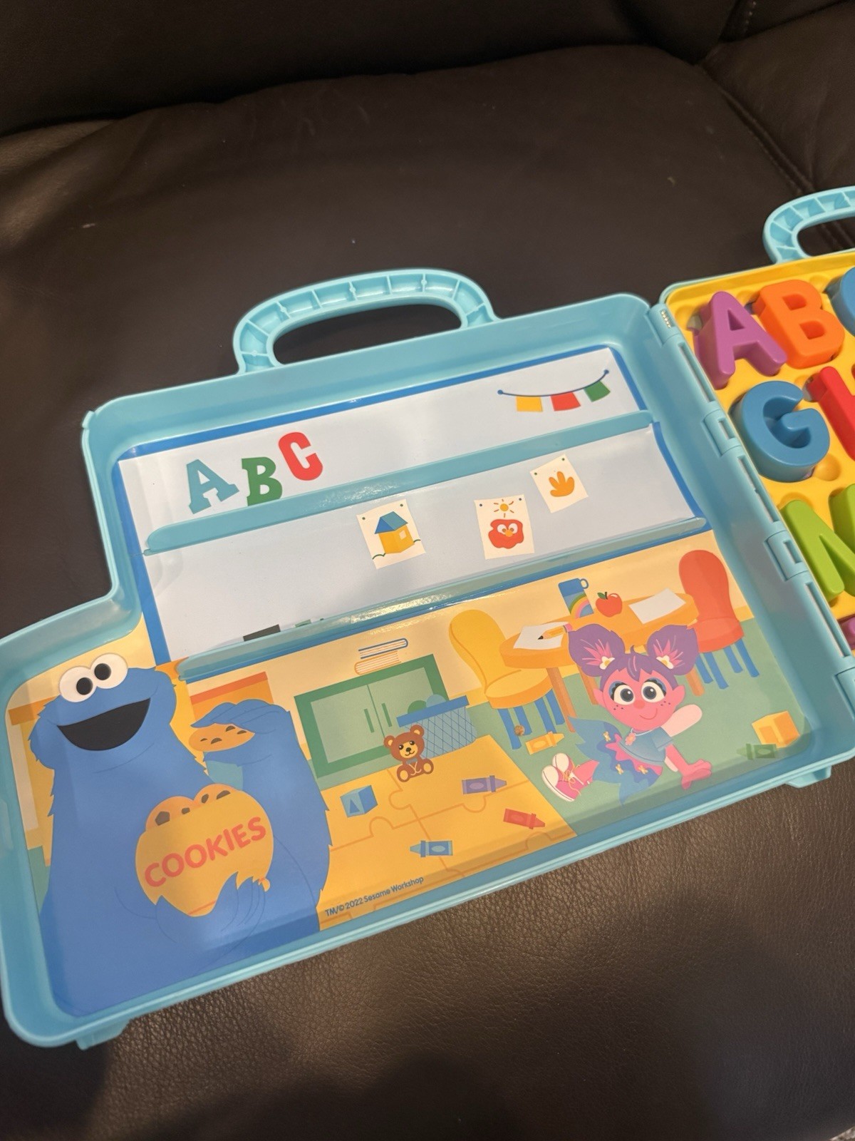 Sesame Workshop Sesame Street ABC Alphabet Letters Carry Case Blue/Yellow