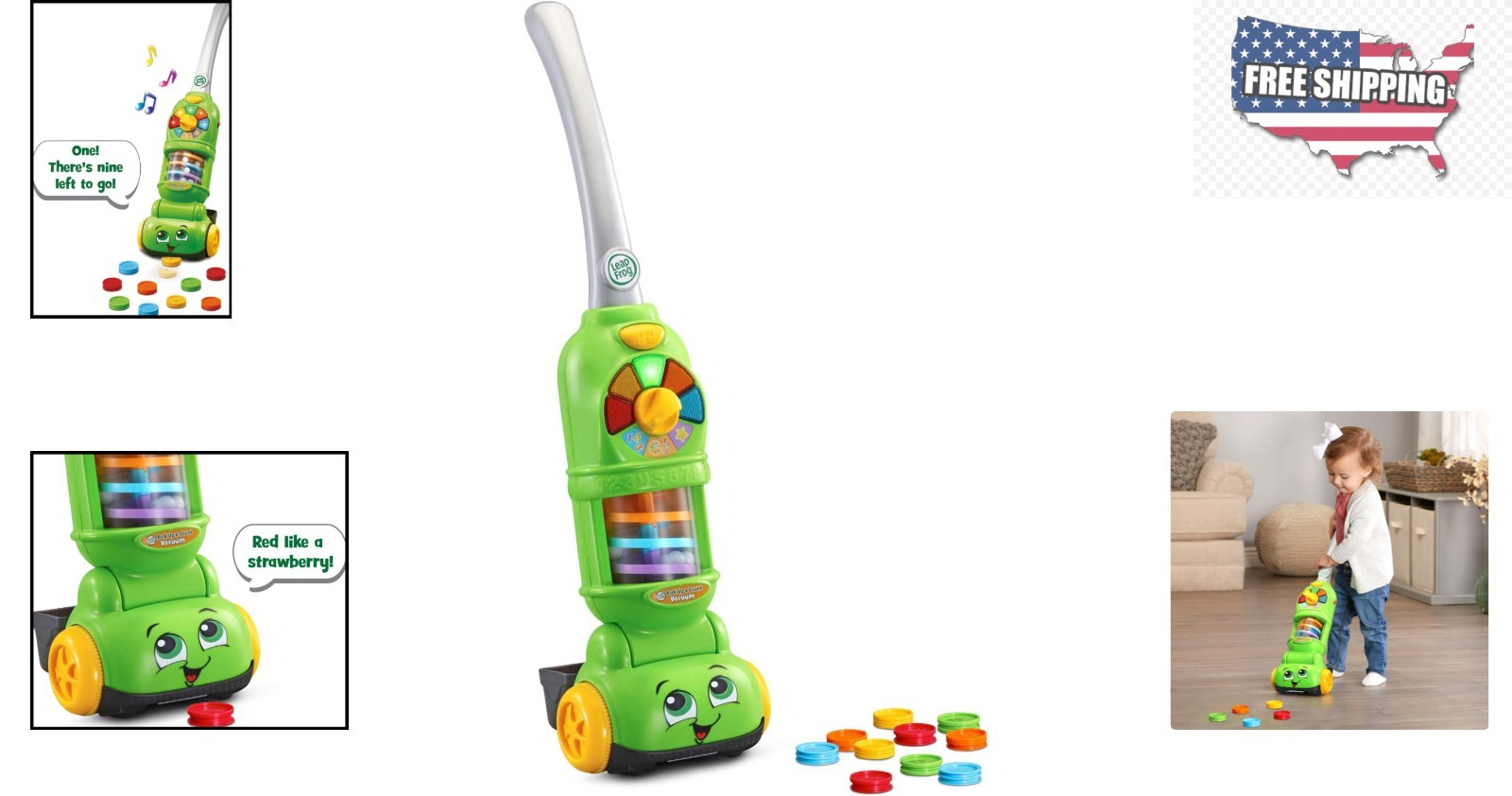 Smart ‘Pick Up and Count’ Vacuum Toy – Teaches Colors & Counting for Ages 2+
