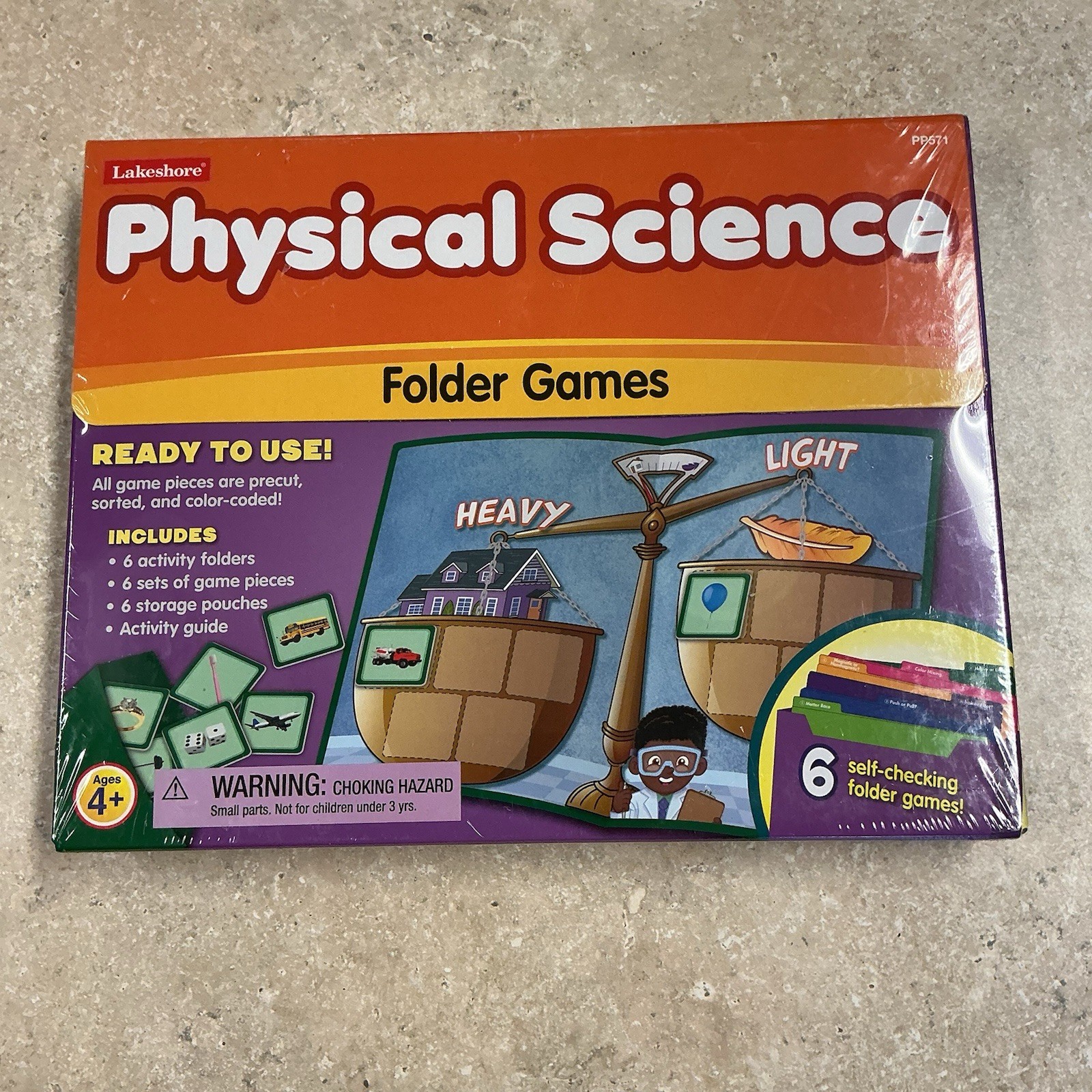Lakeshore Physical Science Folder Games Ages 4+ Sealed