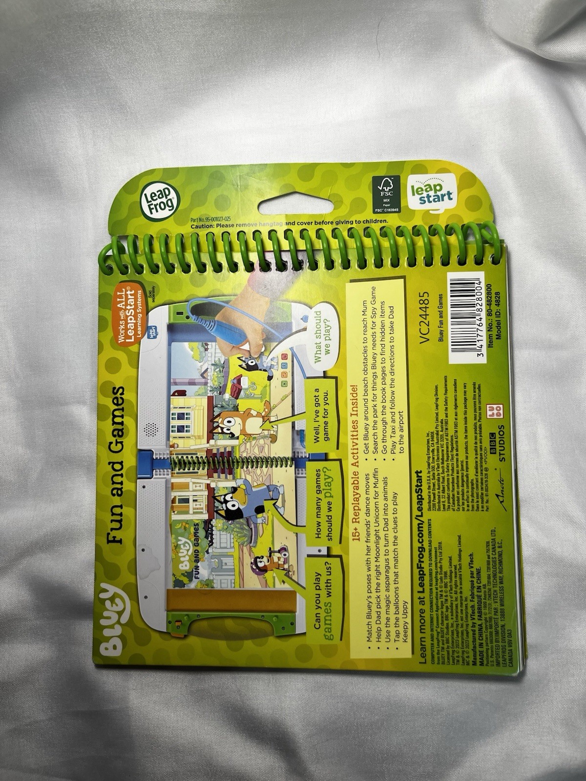 Bluey Fun & Games Activity Book LeapFrog LeapPad Level 1 Preschool NEW Stickers
