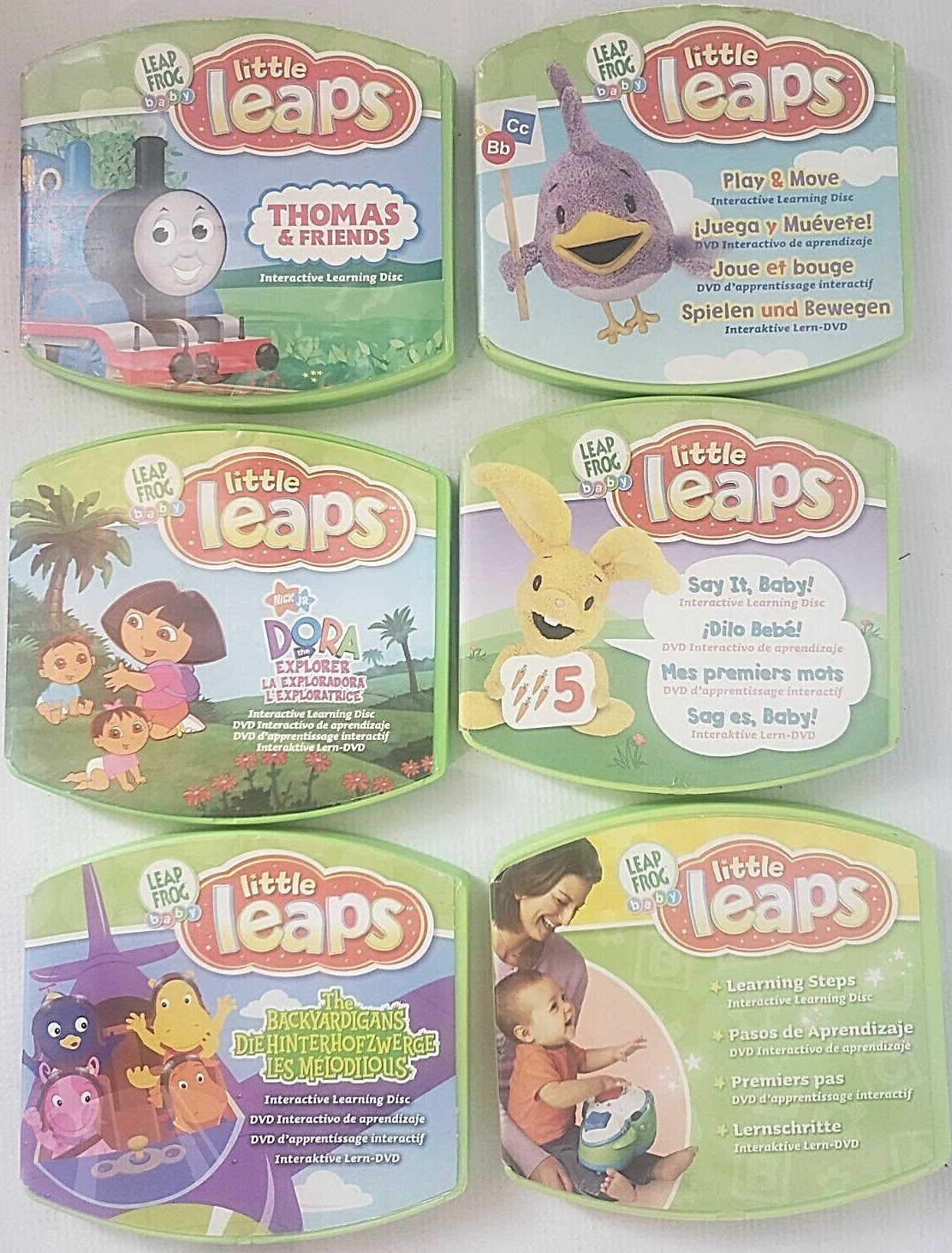Leapfrog Baby Little Leaps for Learning System Lot of 6 DVD’s Leap Frog Toddler