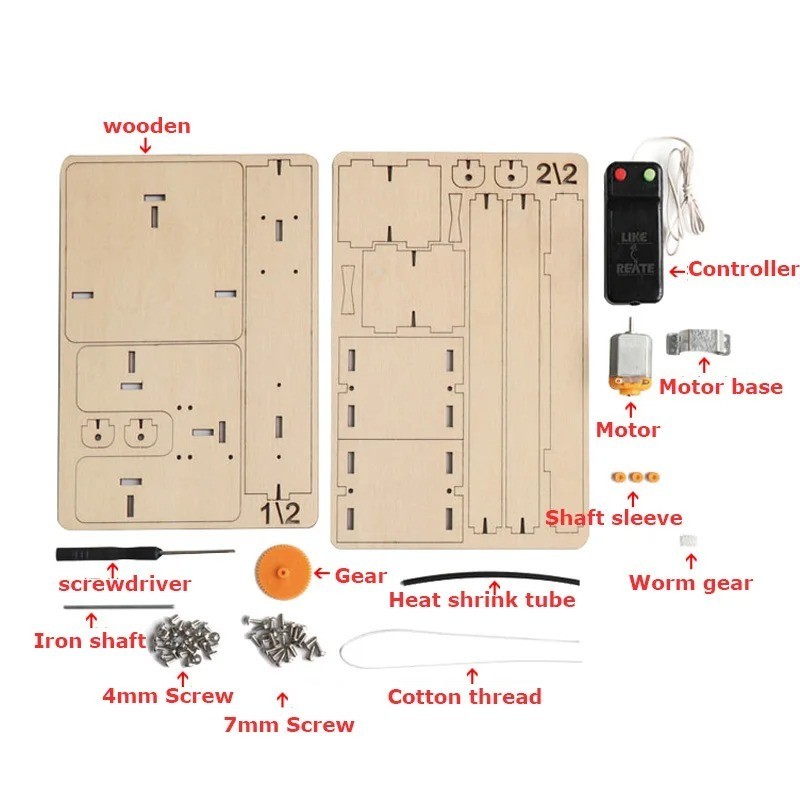 DIY Electric RC Elevator Model Kit STEM Science Toy, Educational Project for Kid