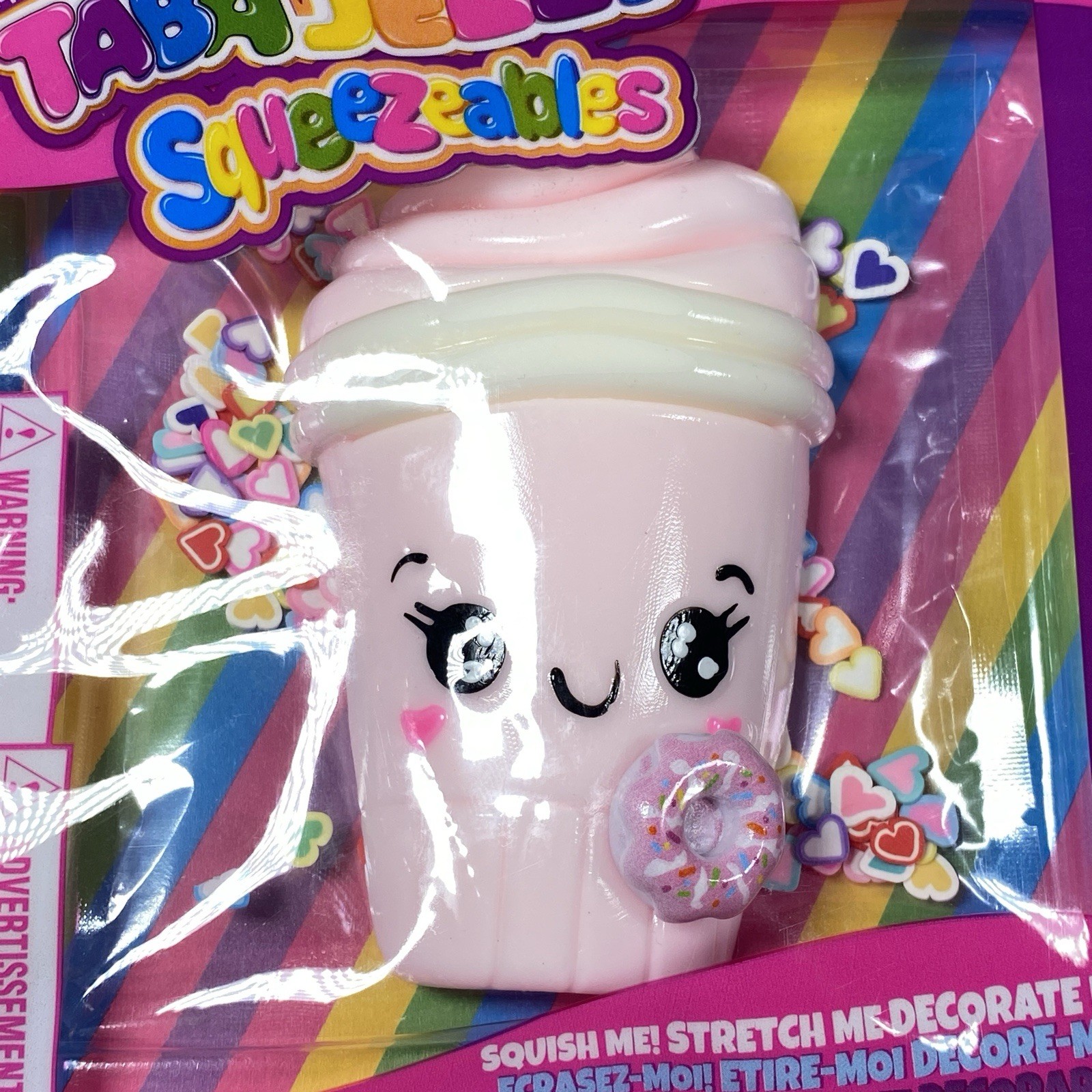2 Taba Scented Jelly Squeezeables Pink Shake Squishy Squeeze Toy w Pouch DIY NEW