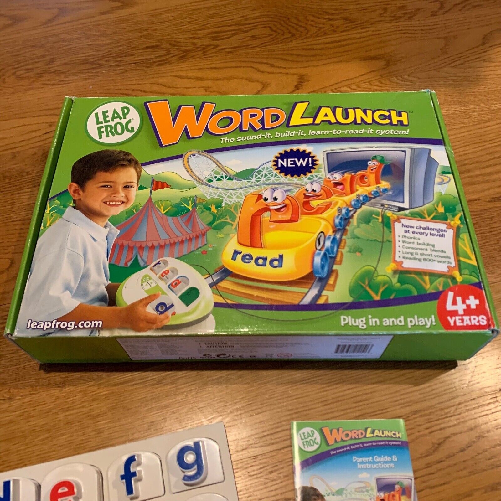 Leap Frog Word Launch Reading Learning System TV Plug & Play Kid Letter Game Toy