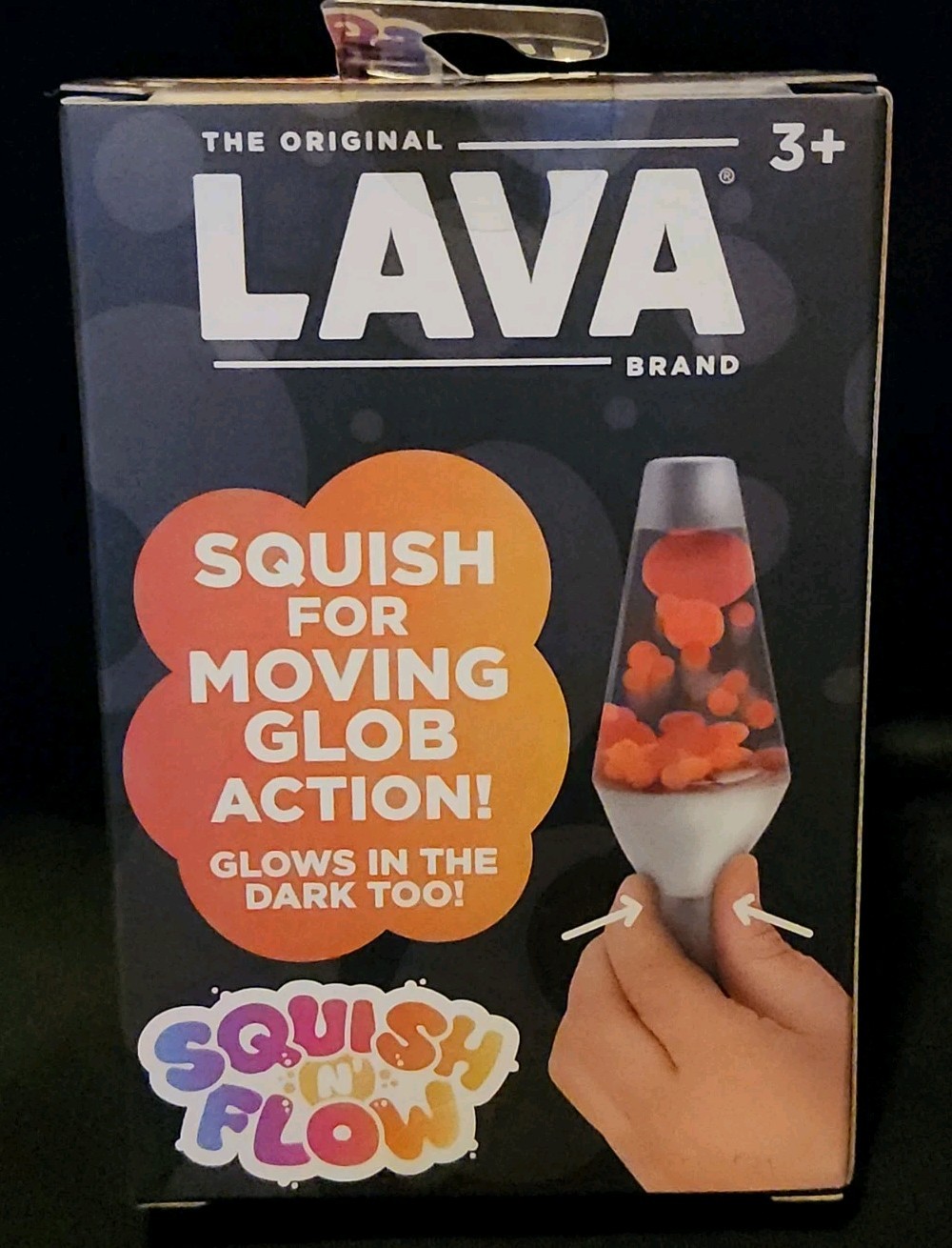 Schylling Lava Squish N Flow Squishy NeeDoh Glow In The Dark Purple Lamp Rare
