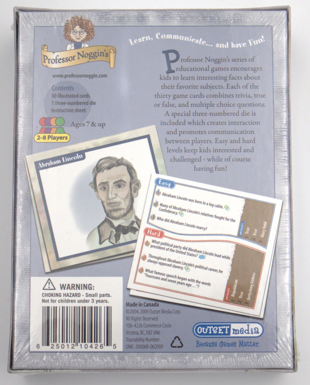 Professor Noggin’s American Revolution & Civil War Card Games Set Sealed