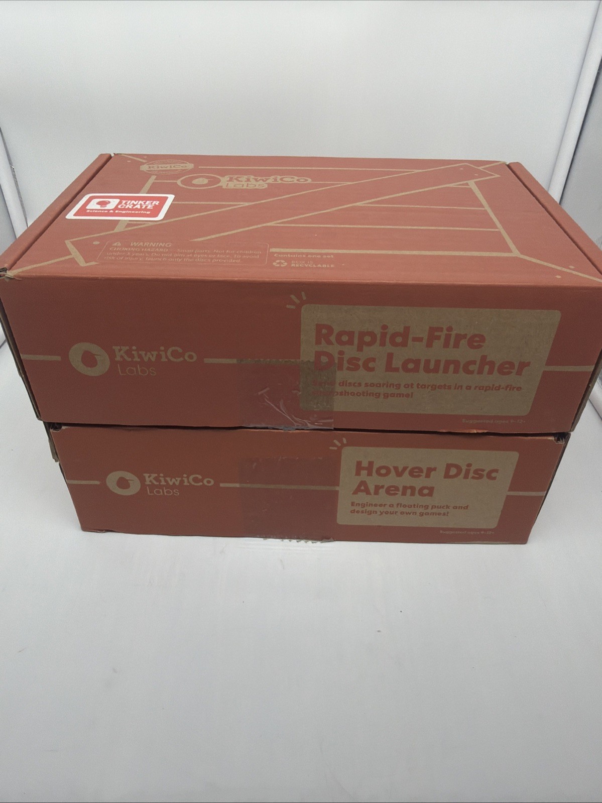 KiwiCo Tinker Crate Make Your Own HOVER DISC Arena Rapid Fire Disc Launcher