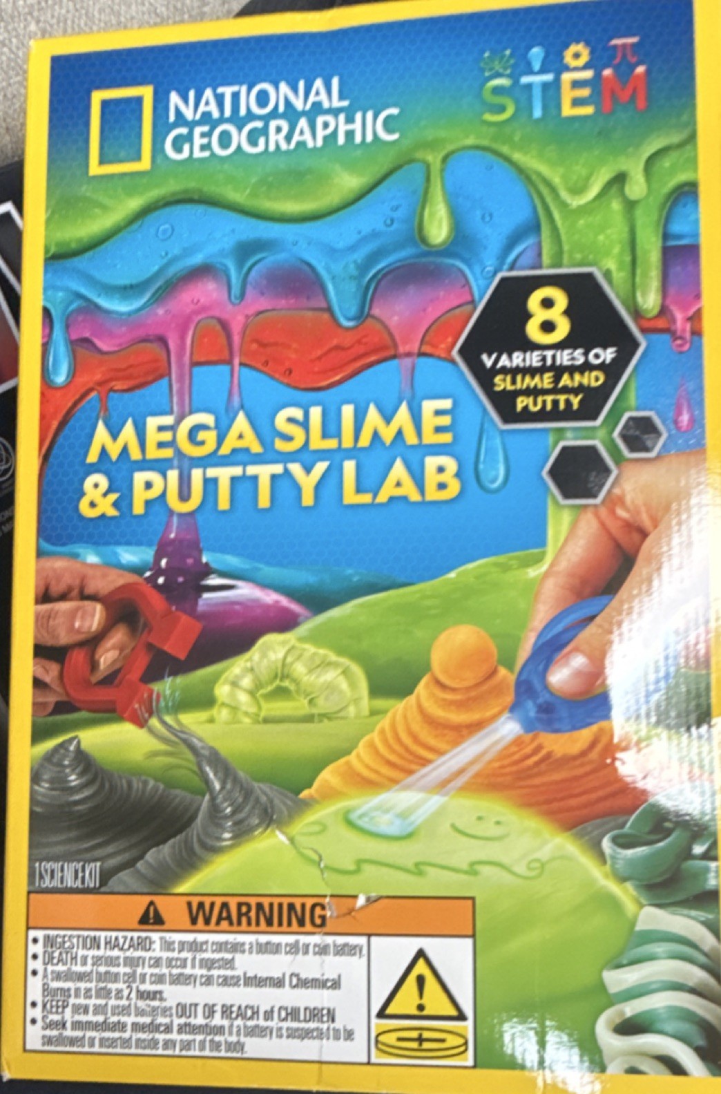 National Geographic Mega Slime & Putty Lab STEM Kit for Ages 8 and Up