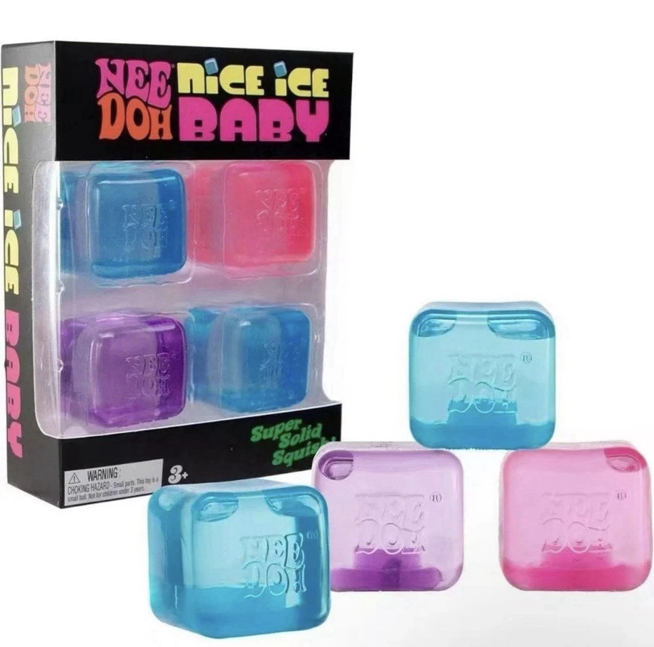 NeeDoh NICE ICE BABY – 4 PACK BLUE PINK PURPLE – SEALED/ BRAND NEW / AUTHENTIC‼️