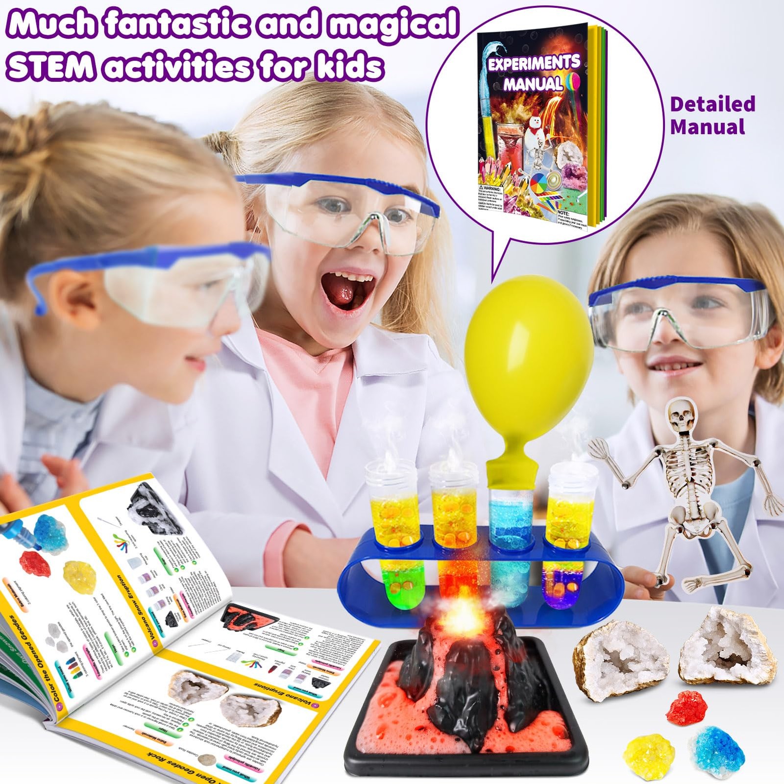 150 Experiments Science Kits for Kids Boys Girls, S.T.E.M Kit Toys Gifts Idea…