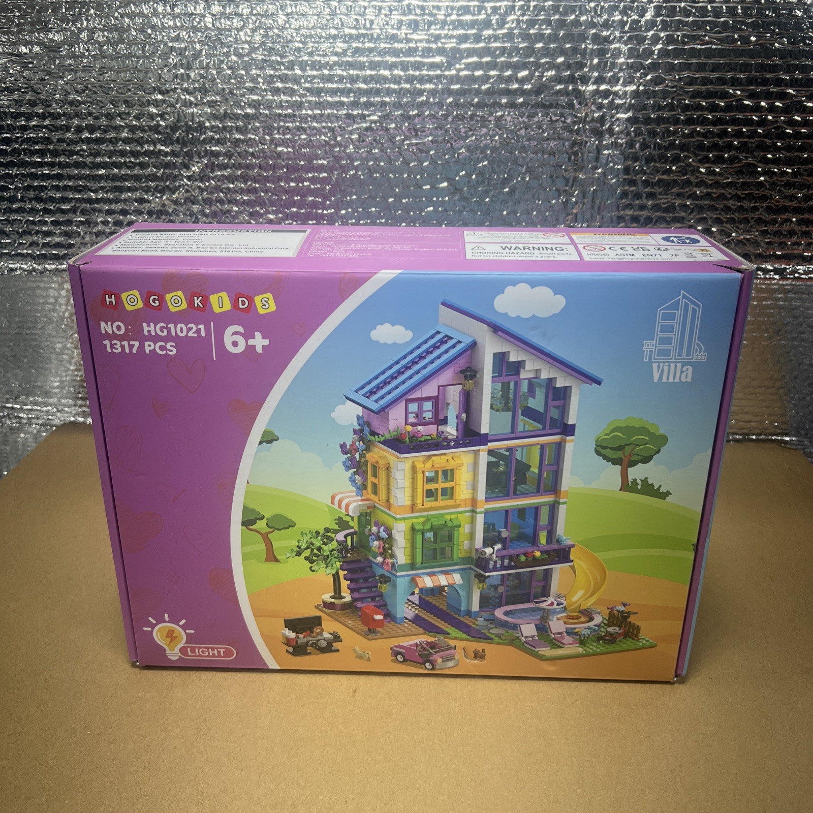 Girls House Building Set with LED Light – 1317 PCS Friends Villa Blo…