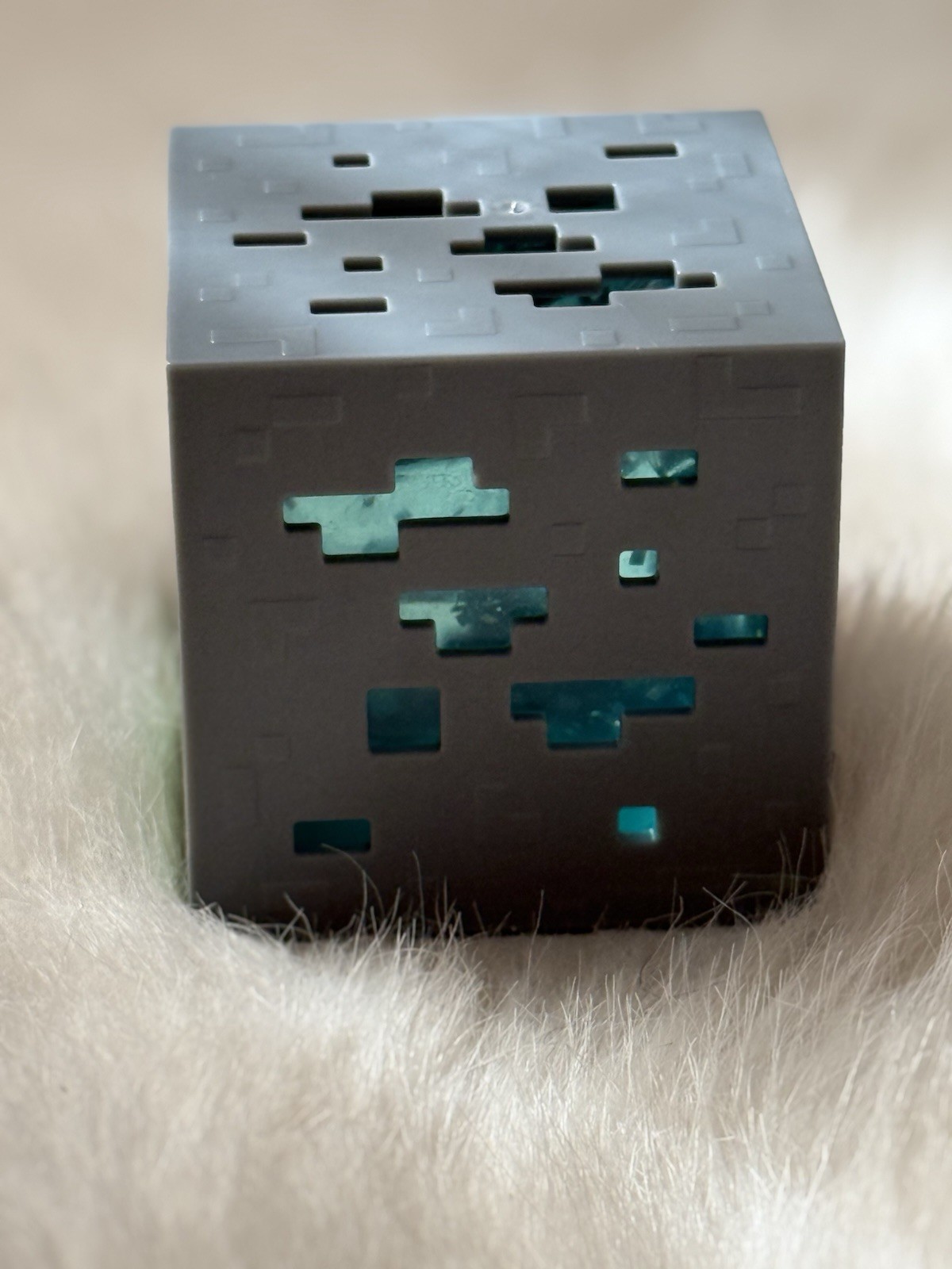 Minecraft Jelly Cube Teal Blue New Selaed Box Squishy Squeezy Toy Stress Relief