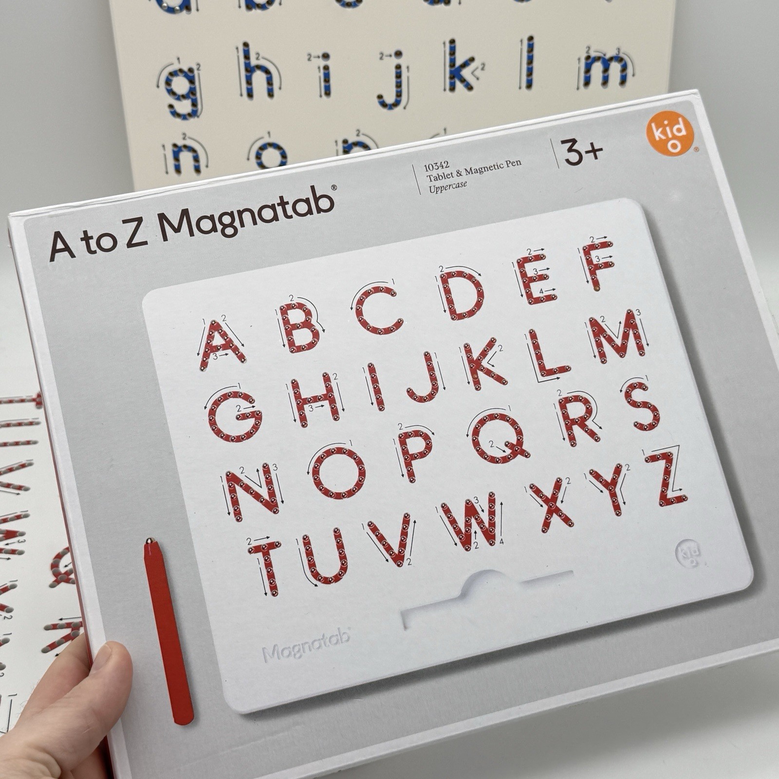 Kid O Magnatab Alphabet Letter Tracing Magnetic Pen Learning Toy Lot of 2 EUC