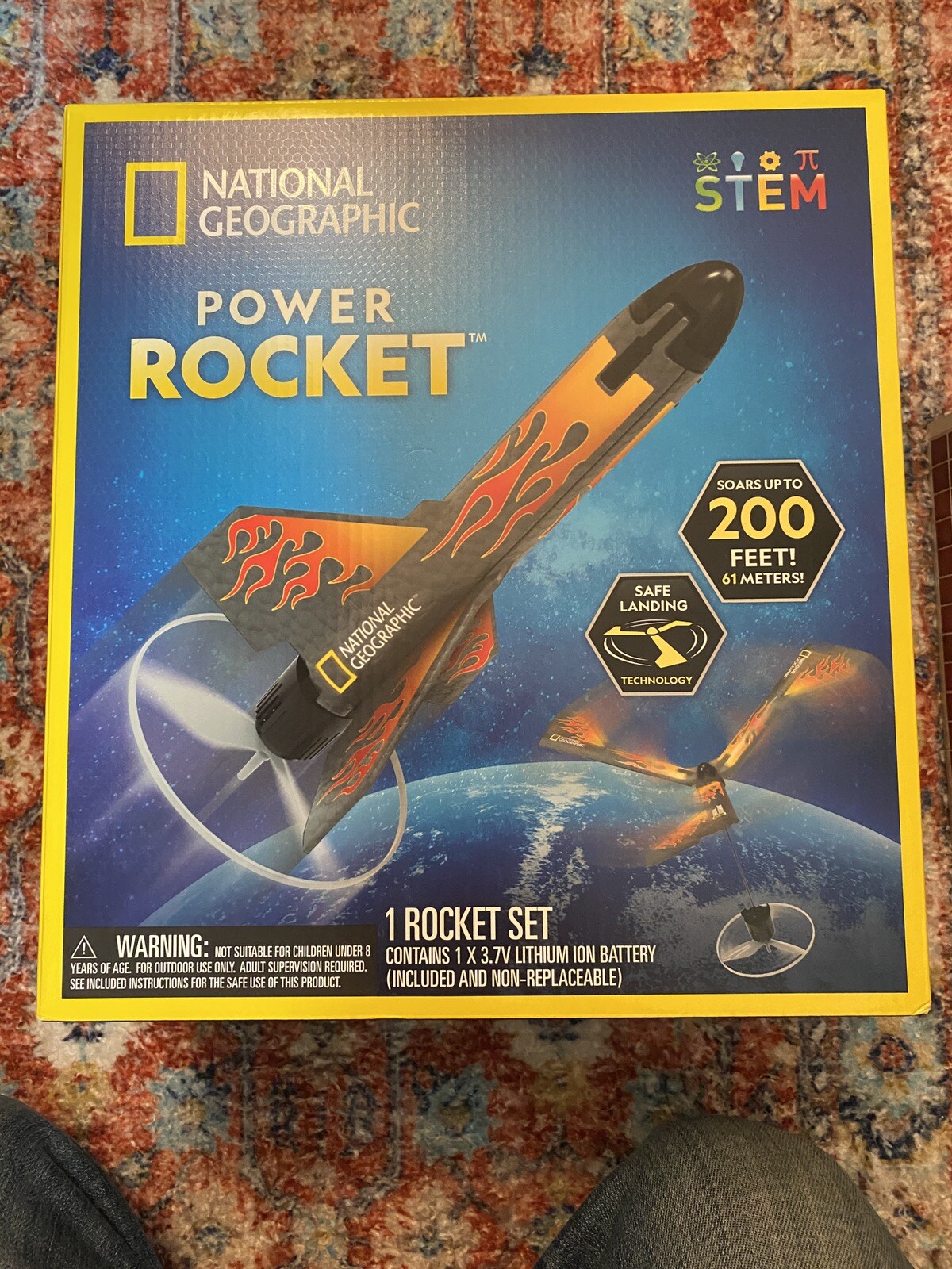 National Geographic Power Rocket (New, Sealed) 200 Feet, Blue Marble