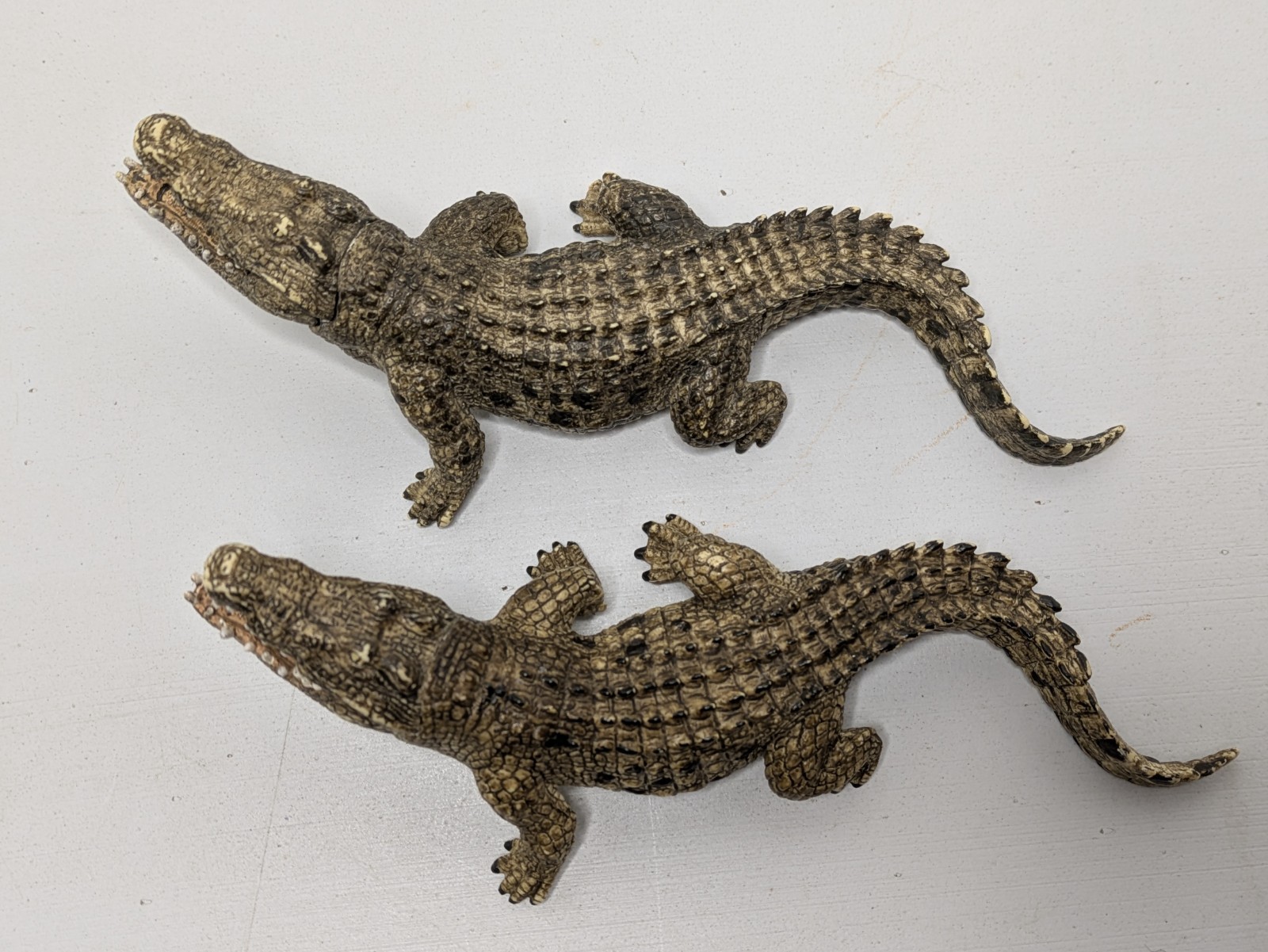 Lot 2 Schleich 7″ Crocodile D-73527 Animal Figure 2014 Movable Jaws AM Limes 69