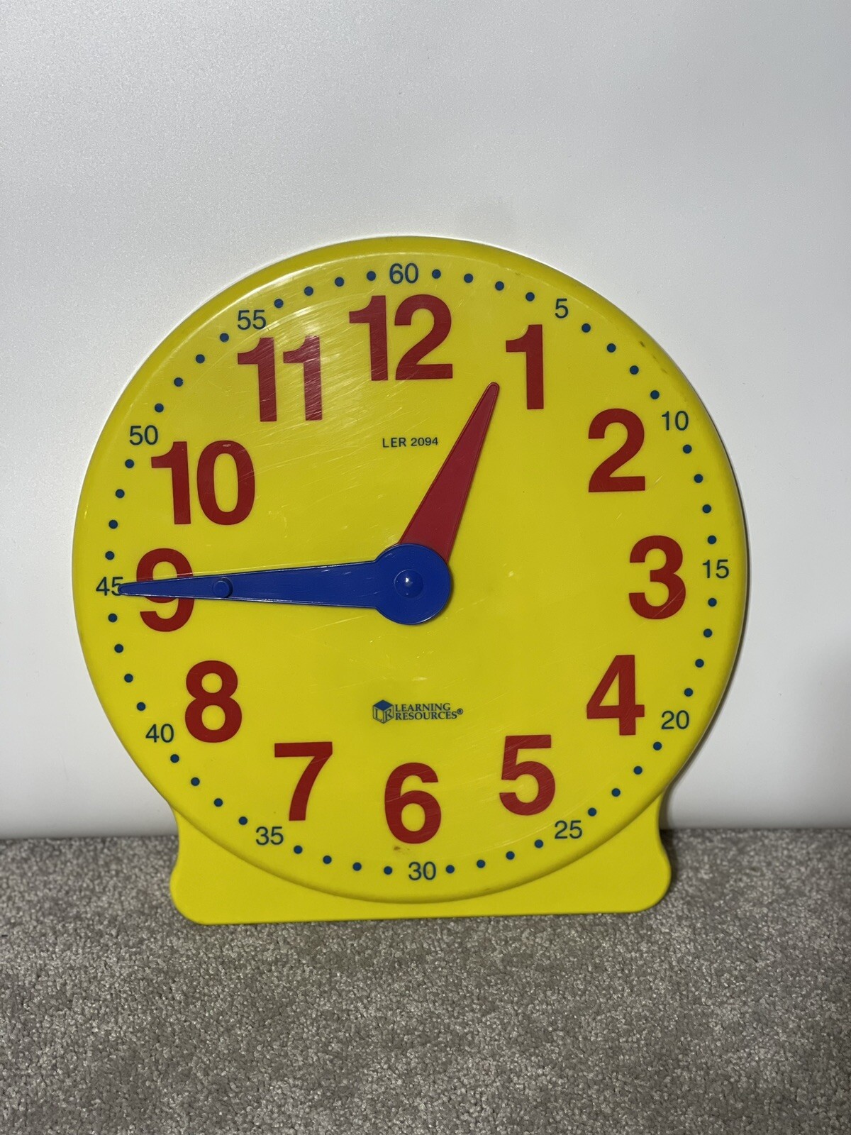 Learning Resources Big Time Student 12 Hour Clock And 10 Judy Mini-Clocks Lot