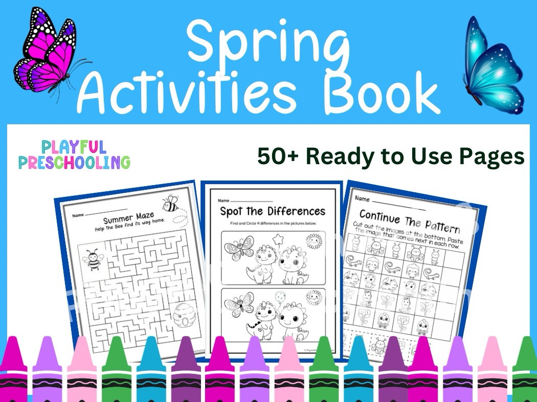 50 Spring Preschool Activities Digital Download