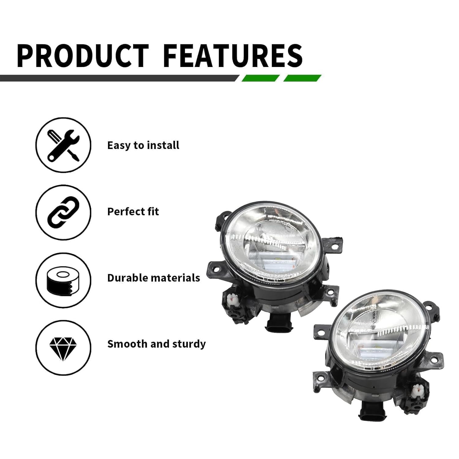Fog Light Kit Compatible Q50 QX50 Q60 QX60 Q70L QX80 2014-2018 Left Right