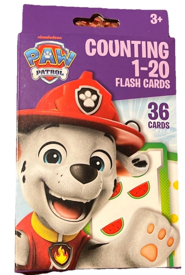 Paw Patrol Learning Flashcards – Set Of 2 – Numbers & Colors/Shapes
