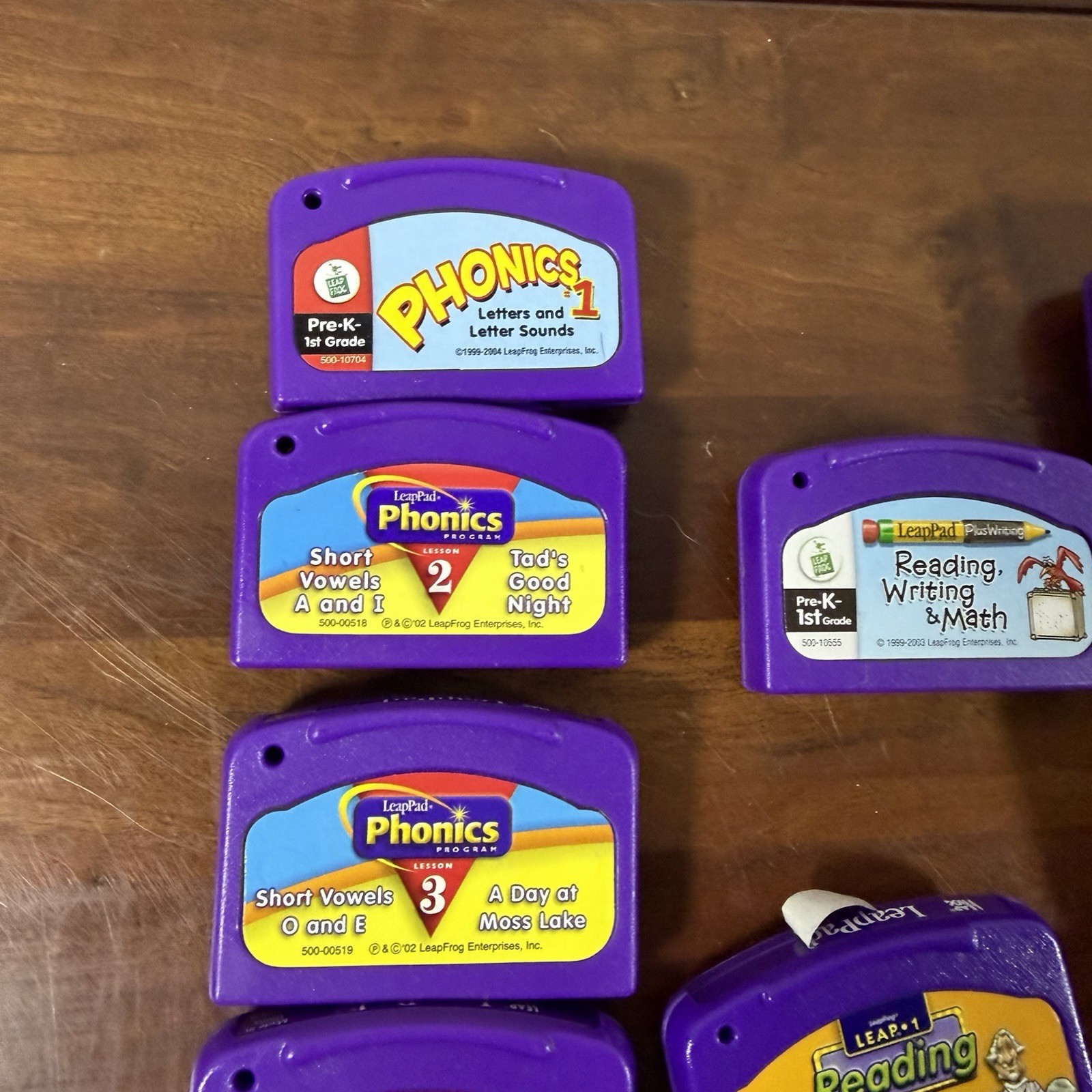 Lot of 12 LeapFrog LeapPad 1999-2004 Various Cartriges Learn to Read Phonics
