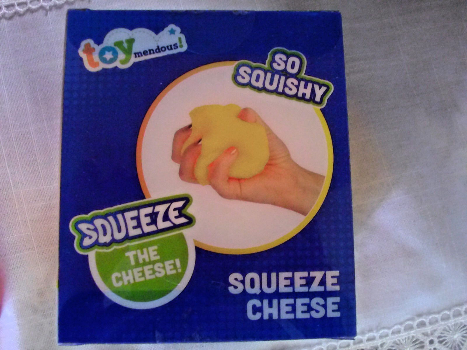 Sunny Days Jumbo Squeezy Strawberry, Toymendous CHEESE Squishy 3 SQUEEZY-SAURS