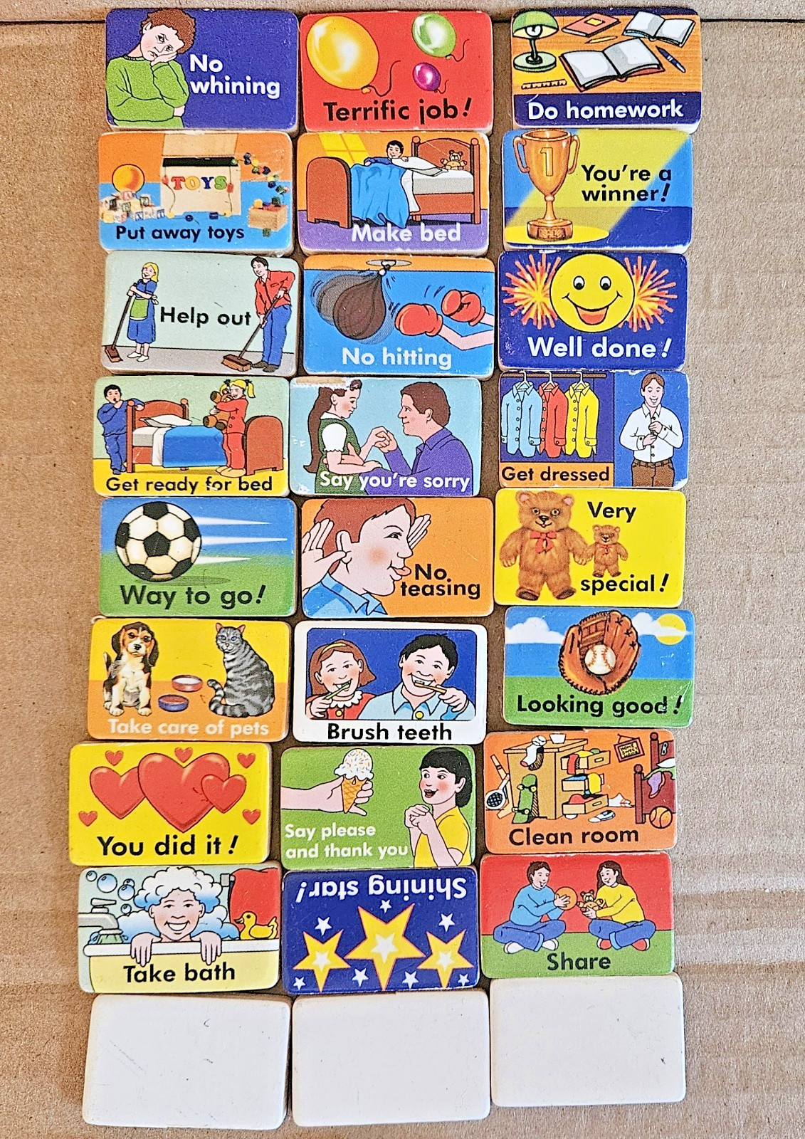 Melissa & Doug Responsibility Reward Chore Chart Magnets Replacement 158 Pieces