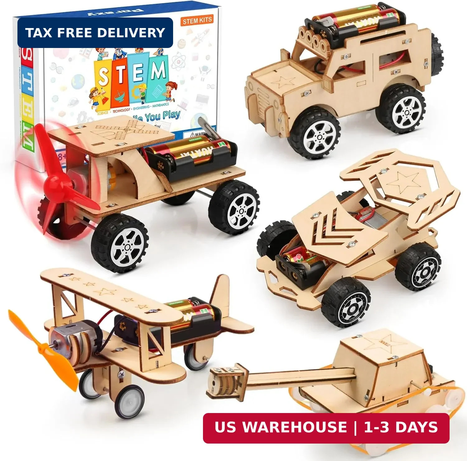 Poraxy 5 in 1 STEM Kits for Kids Age 8-10, Science Building Project Craft for 8-