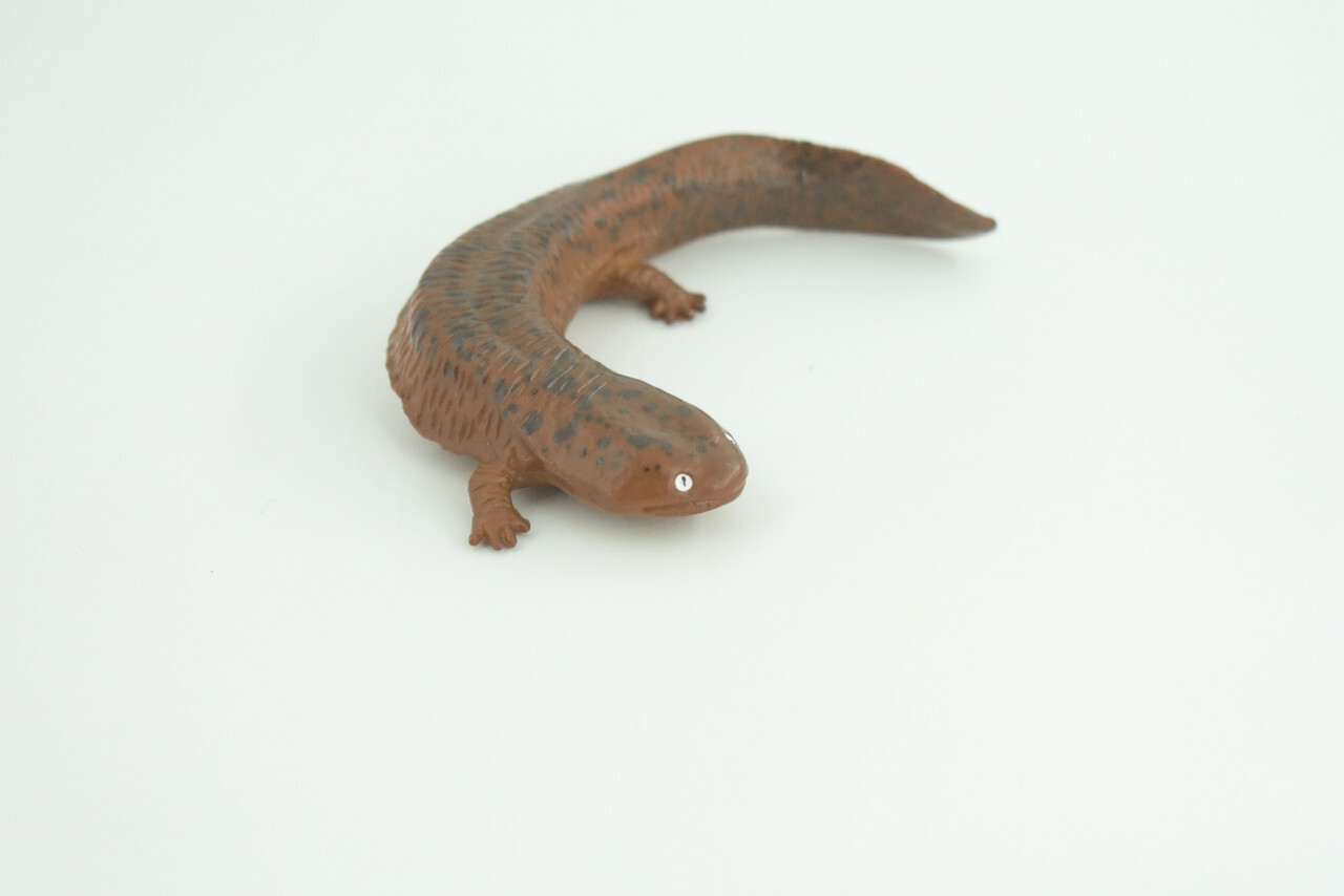 Giant Salamander Toy Model, Hand Painted Rubber Realistic 4 Inches CH857 BB198