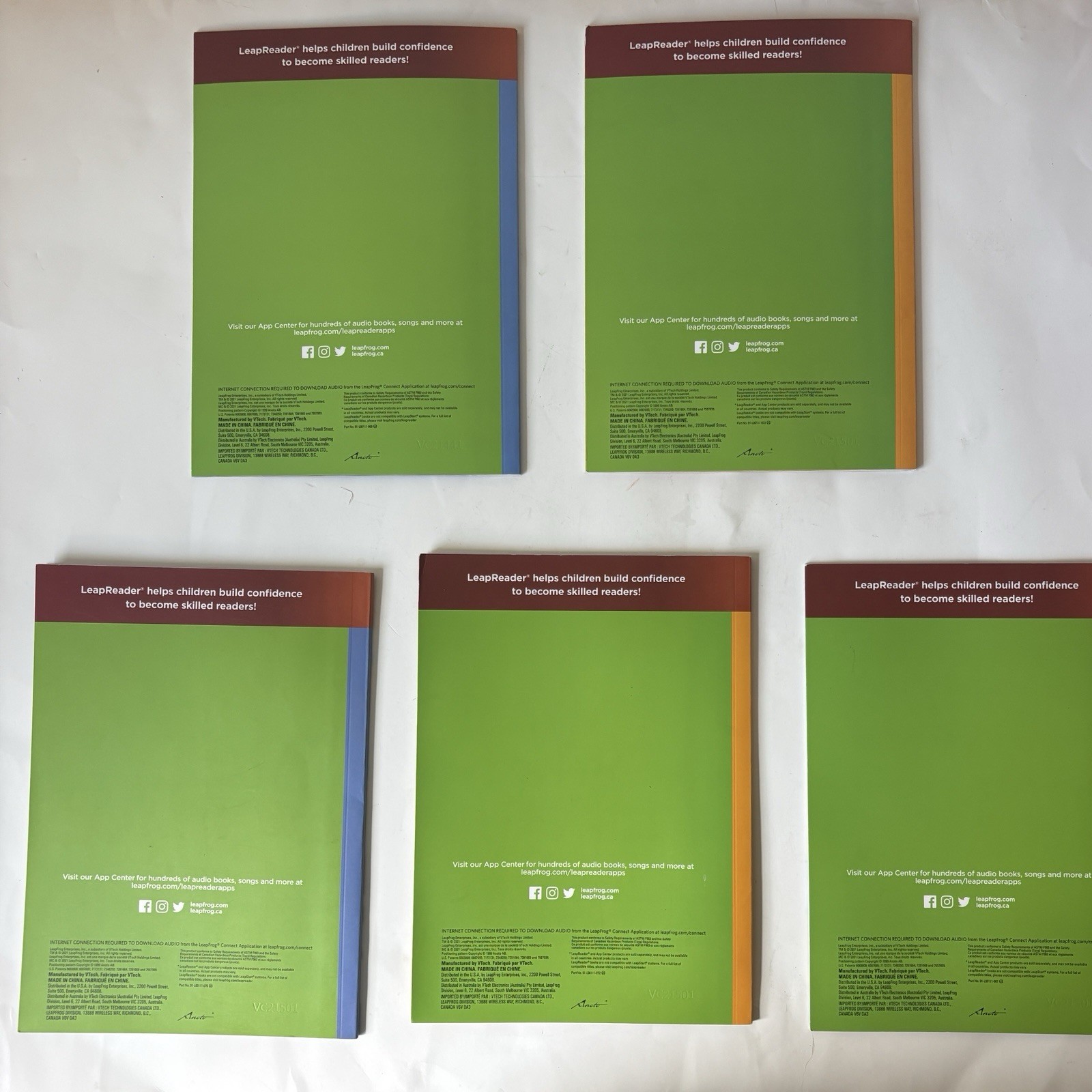 LeapReader Early Reading Series 5-Book Set Phonics Learn To Read Frog