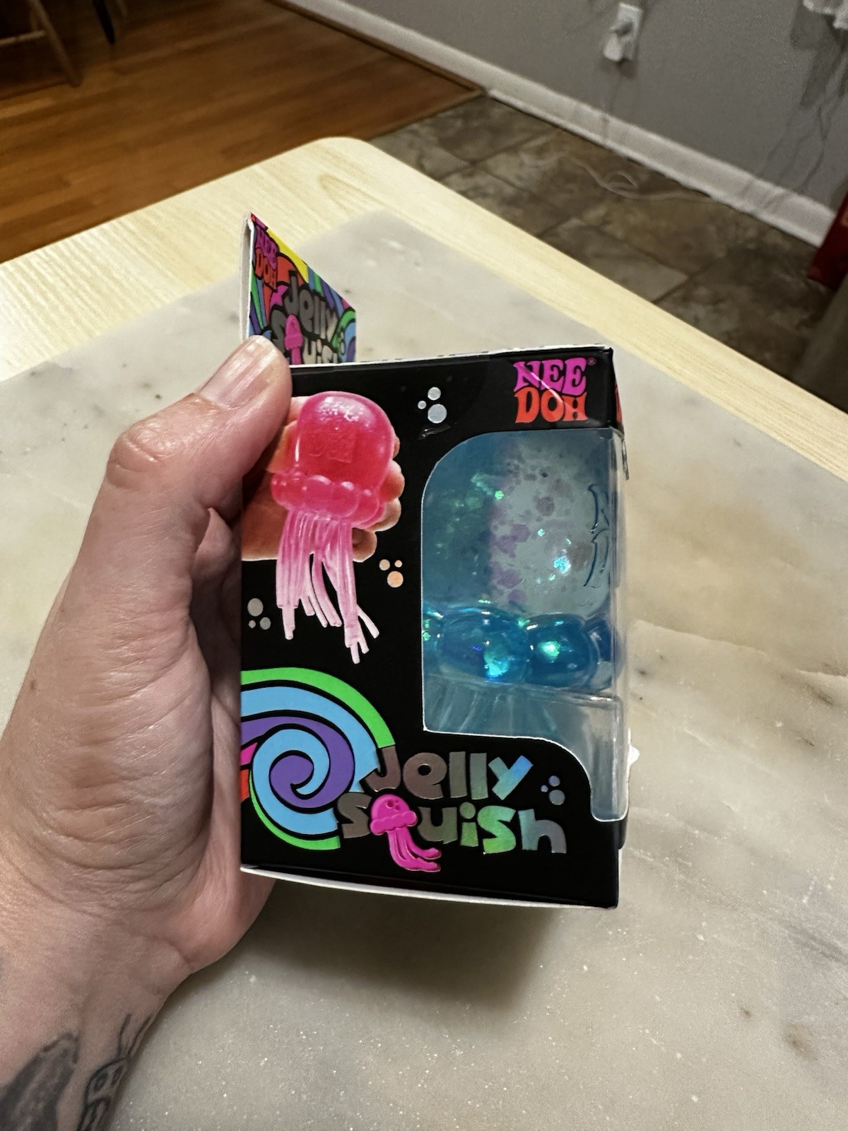 Rare Blue Needoh Jelly Fish Squishy Toy Jelly Squish Hard to Find Authentic New