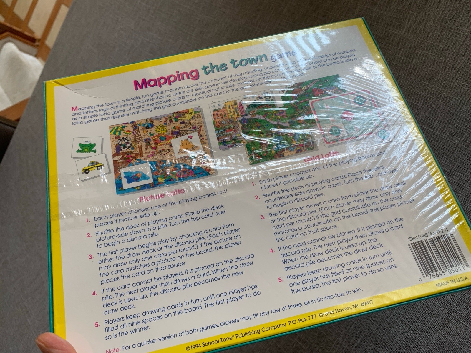 School Zone Publishing “Mapping The Town” Two Games In One Educational NEW Seale
