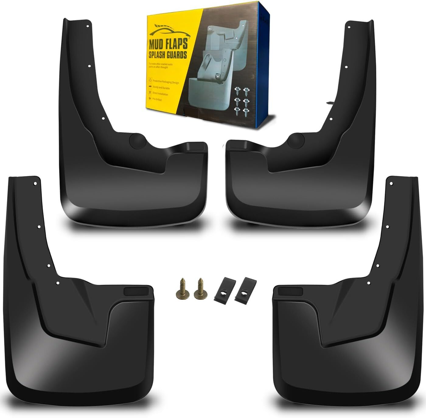 Mud Flaps Fit for 2019-2024 Ram 1500 (New Body Style) w/OEM Fender Flares,