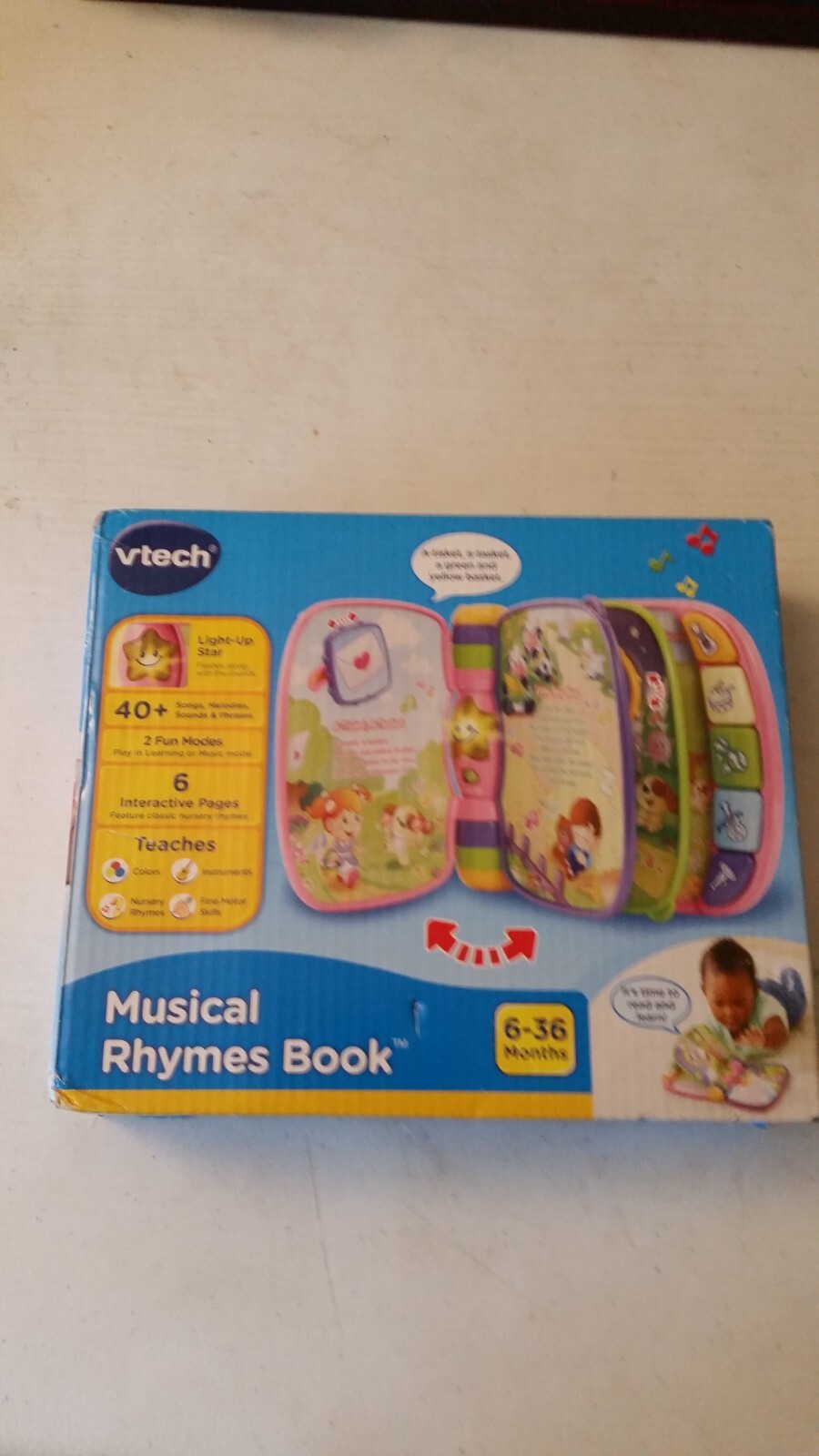 VTech 80166710 Musical Rhymes Book for Babies 6-36 Months New Very Good