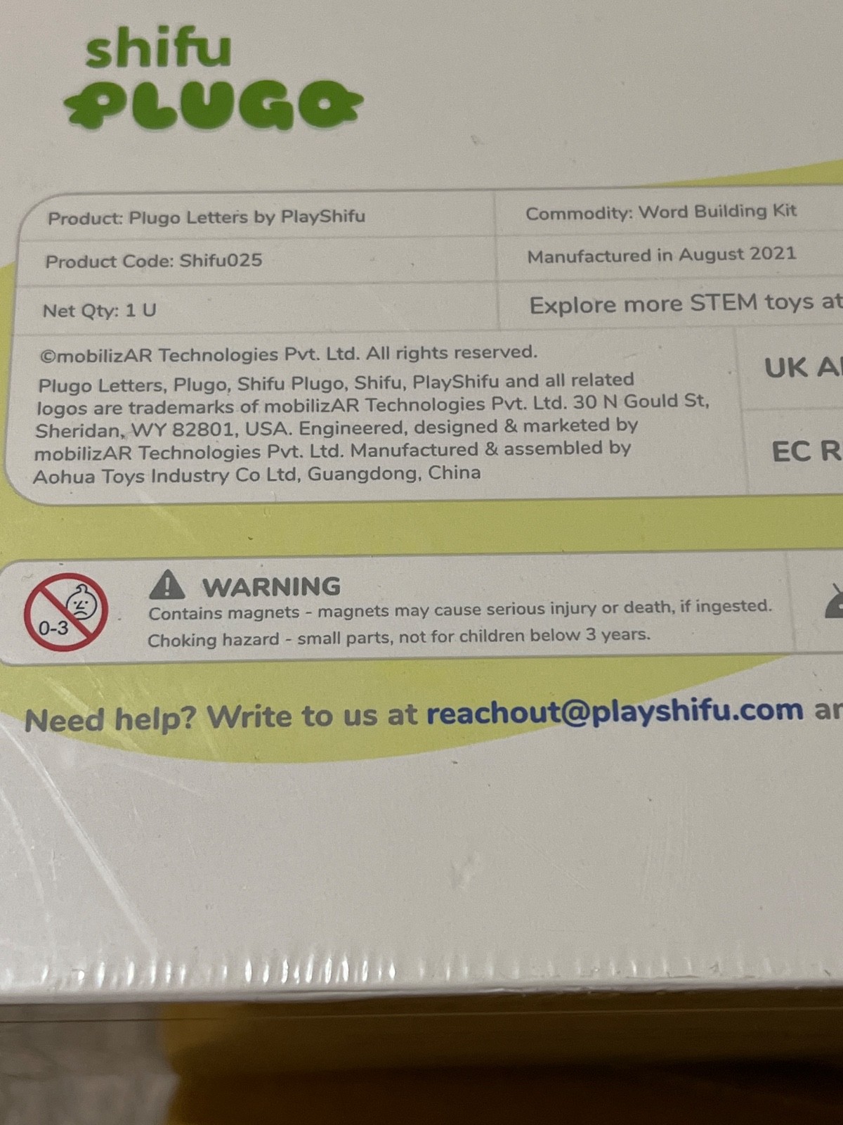 Plugo Letters by PlayShifu Kids Word Building Gaming system kit educational 🎁