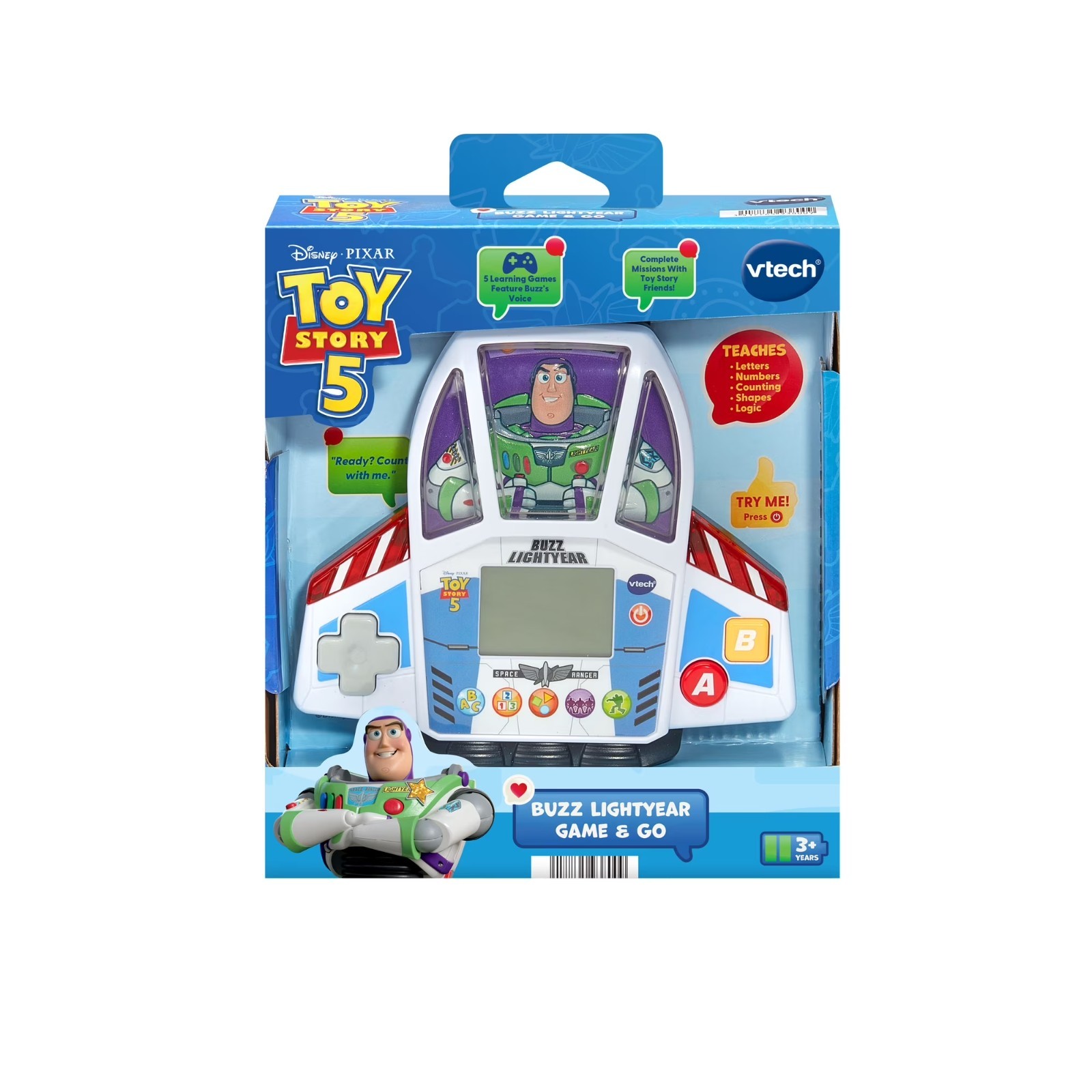 VTech Toy Story 5 Buzz Lightyear Game & Go, Interactive Learning Toy, 3y+