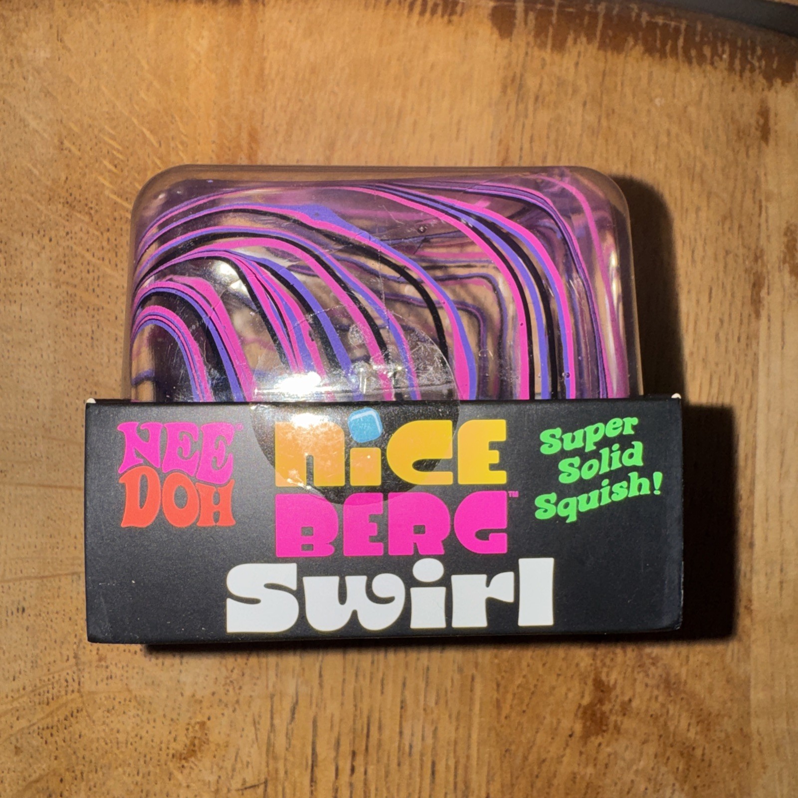 🔥 NEW Nee Doh Nice Berg Swirl Super Solid Squish PINK/BLACK/PURPLE
