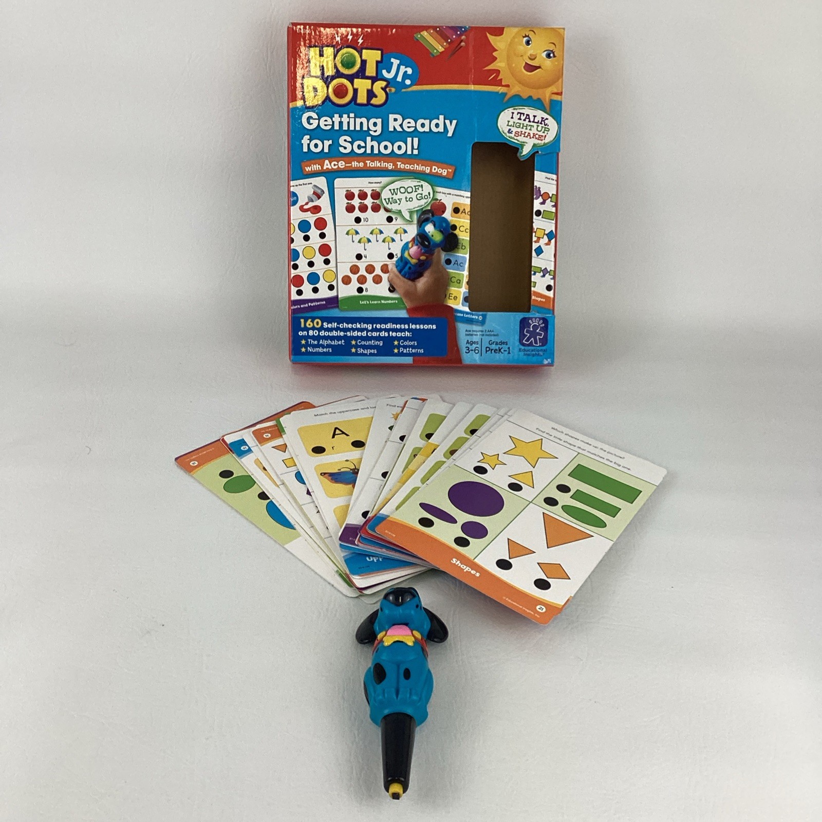 Hot Dots Junior Getting Ready For School Ace Talking Teaching Dog Lights Sounds