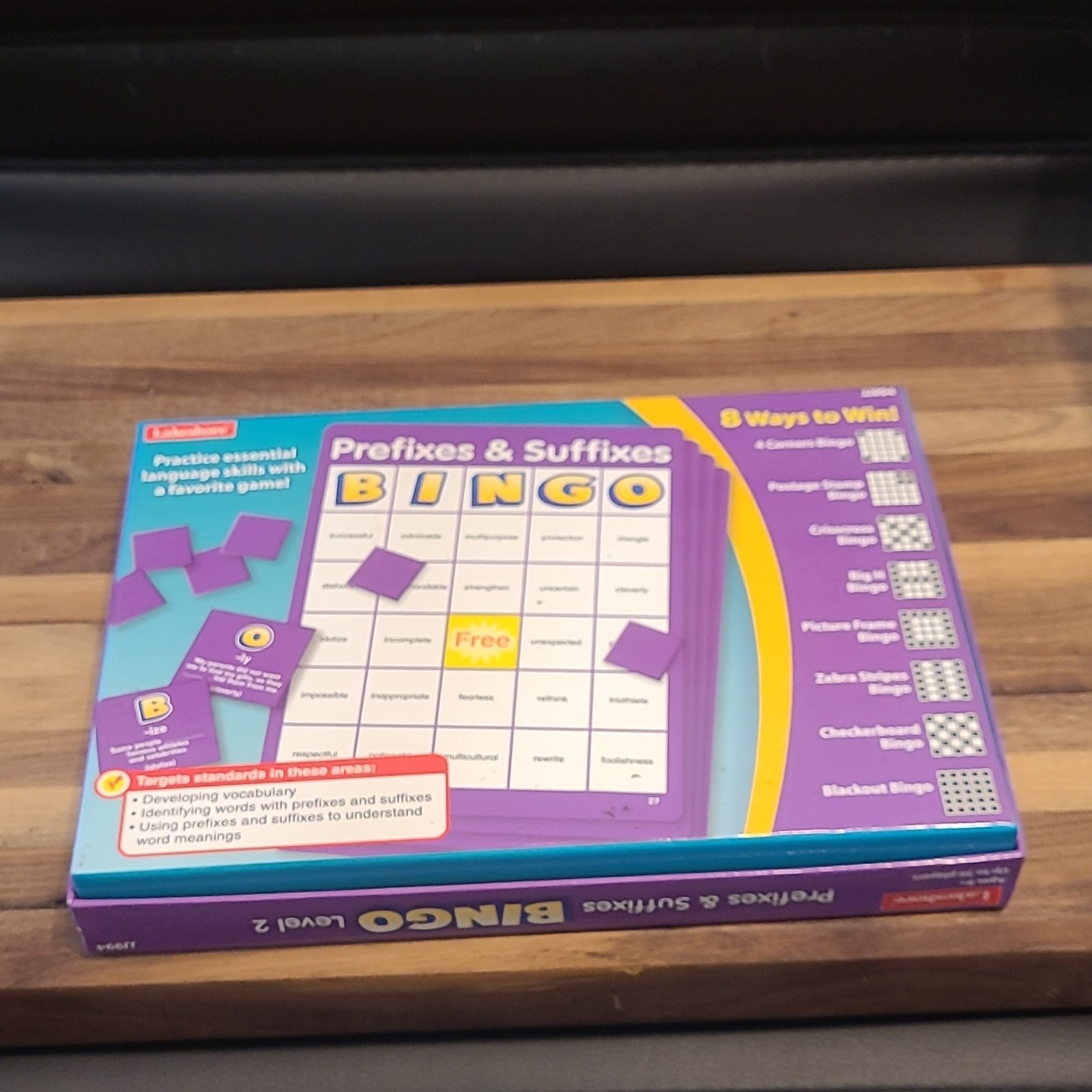 Lakeshore Prefixes & Suffixes Bingo Level 2 Ages 8-11 Recommended 9+ JJ994