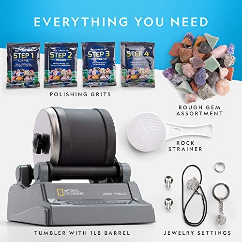 BLUE MARBLE NATIONAL GEOGRAPHIC ROCK TUMBLER KIT HOBBY – BLUE