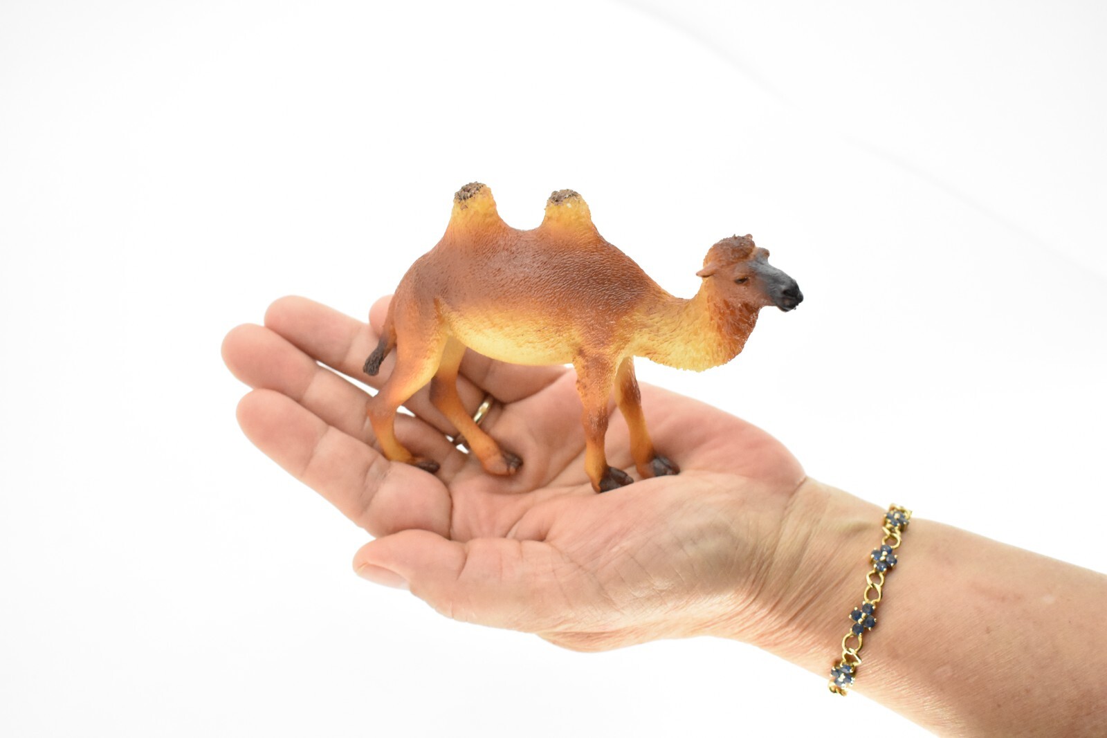 Camel Toy, Two Hump, Realistic Rubber Model Hand Painted Figurine 4.5″ CH154B248