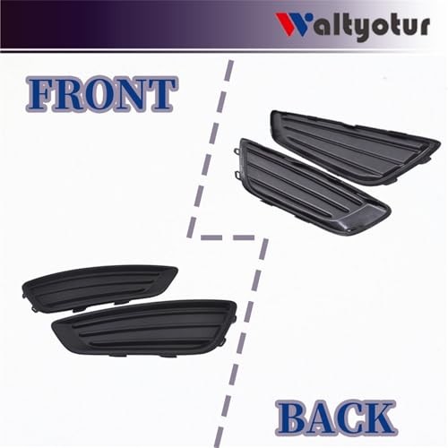2 x Front Bumper Left + Right Bumper Fog Light Lamp Cover Trim Grille Grill