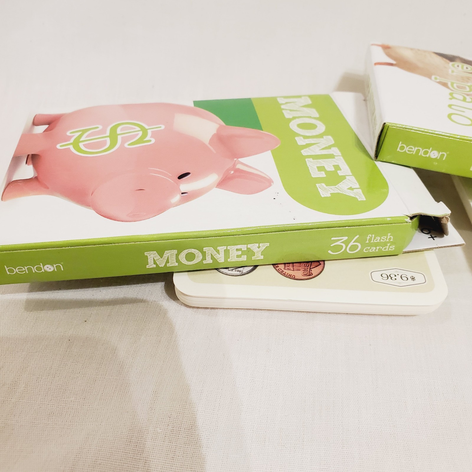 Set Of 3 Bendon Flash Card Decks Addition Alphabet Money 36 Cards Per Box