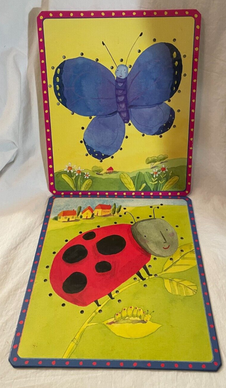 EeBoo More Friendly Bugs Lacing Cards (8 Cards & Laces)